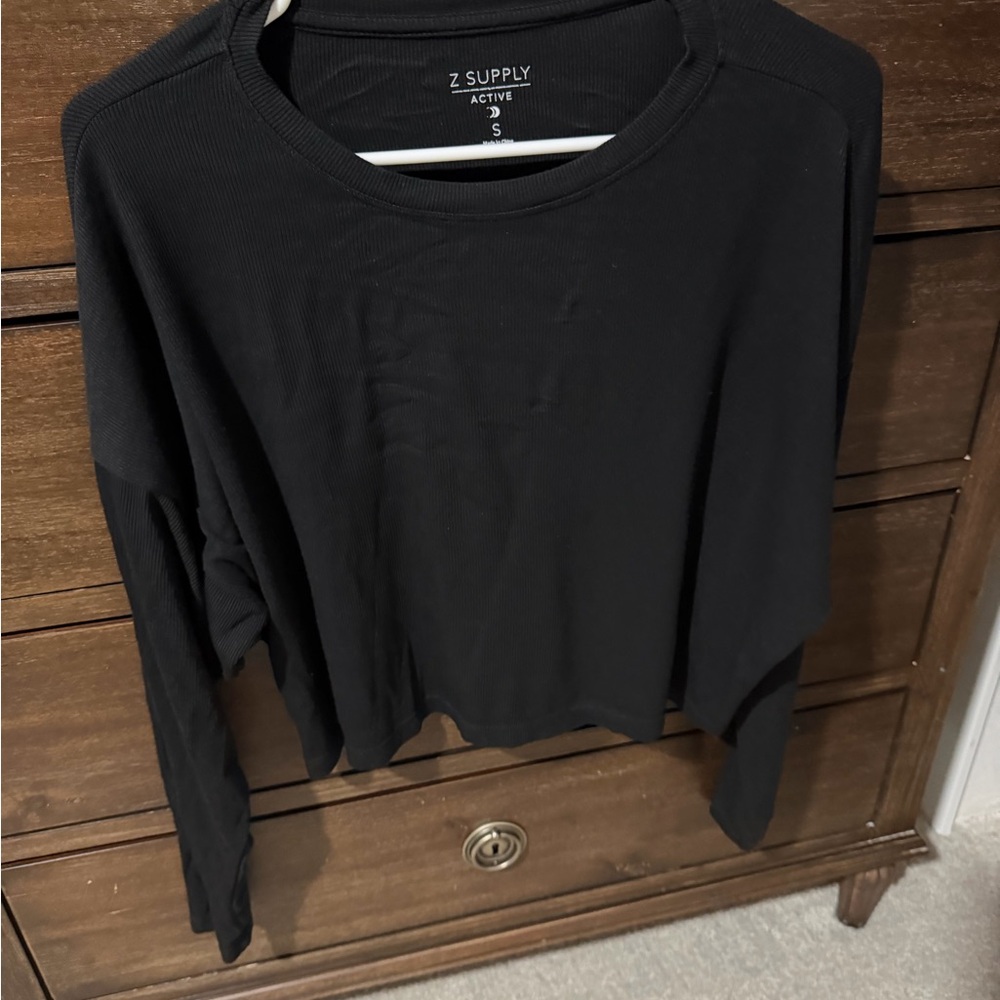 Z Supply Women's Classic Black Long Sleeve Tee
